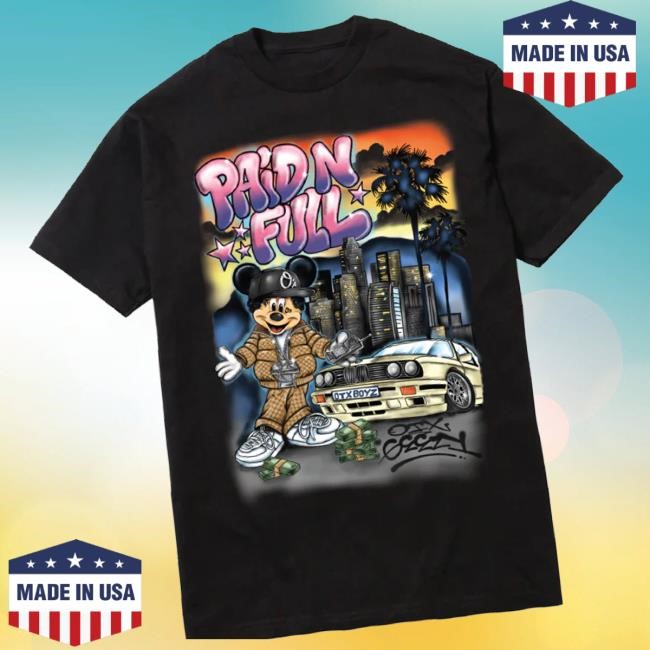 Geezyworld Merch Store Paid In Full Tee Black Sweatshirt Limited Geezyworld Merch Store Paid In Full Tee Black Crewneck Sweatshirt