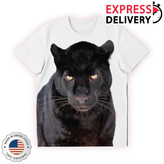 Shelfies Black Leopard Face Long Sleeved T-Shirt