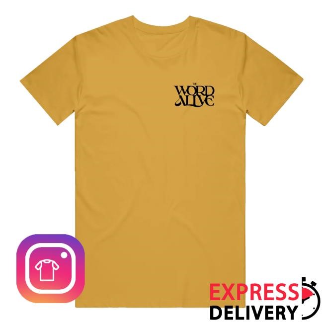 Limited Merchnow Merch Store The Word Alive Threshold Mustard Tee Shirt