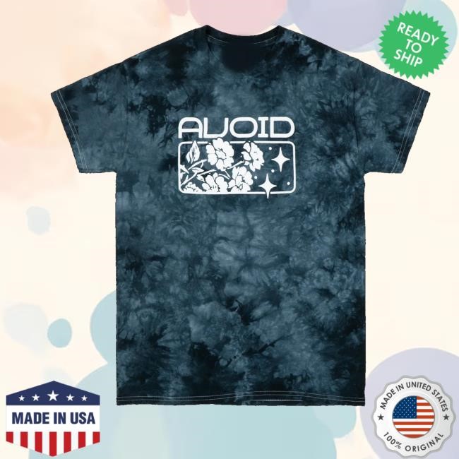 Downright Merch Avoid Skeleton Flowers Dye Tee