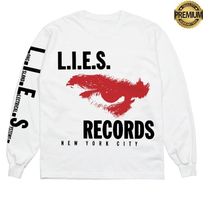L.I.E.S. Records Merch L.I.E.S. Serious Jack Noise Hoodie Sweatshirt White