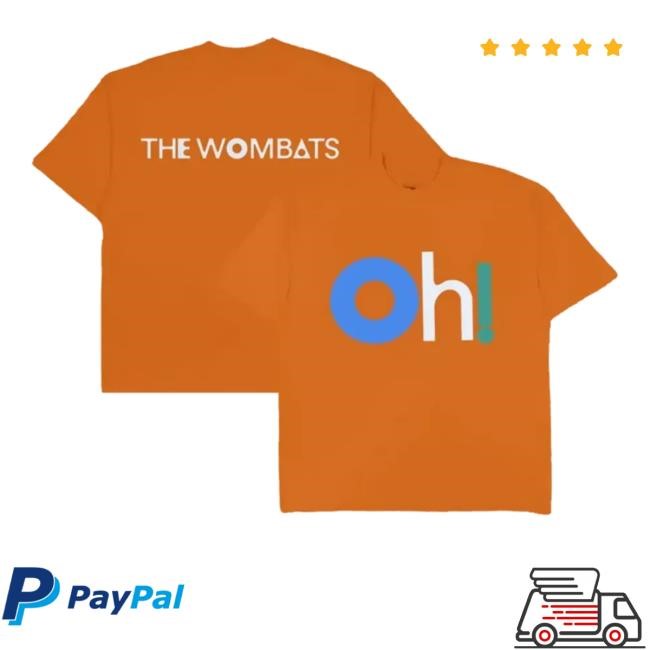 The Wombats Merch Shop Store Official Oh! The Ocean Orange Tee