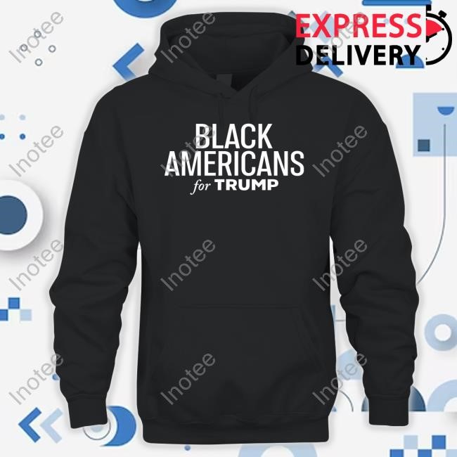 Ananavarro Black Americans For Trump Hooded Sweatshirt