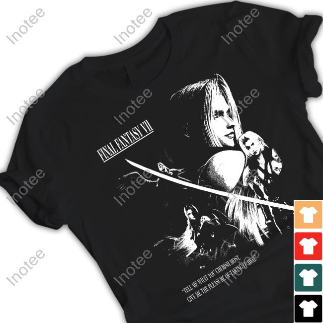 Mamonoworld Merch Final Fantasy 7 Rebirth Walkthrough Tell Me What You Cherish Most Hoodied Sweatshirt
