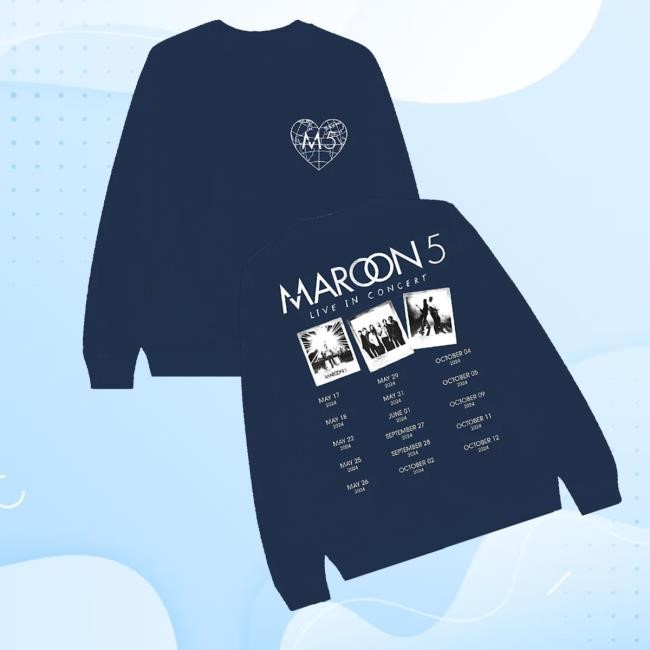 Official Maroon 5 Store M5 Live In Concert Classic Shirt