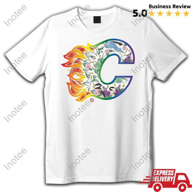 Calgary Flames Pride Logo Tee