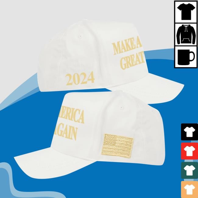 Make America Great Again Maga 2024 White Twill Cap