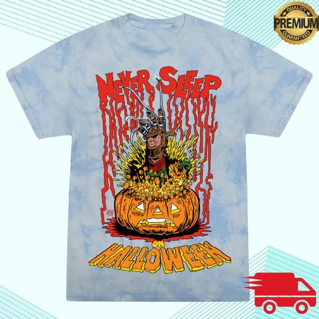 Cavitycolors Merch Never Sleep On Halloween - Tie-Dye Tee Shirt