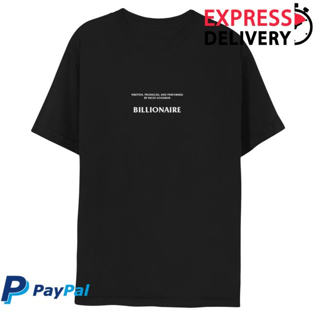 Official Merch Bar Delta Goodrem Billionaire Photo Unisex Shirt Black MerchBar