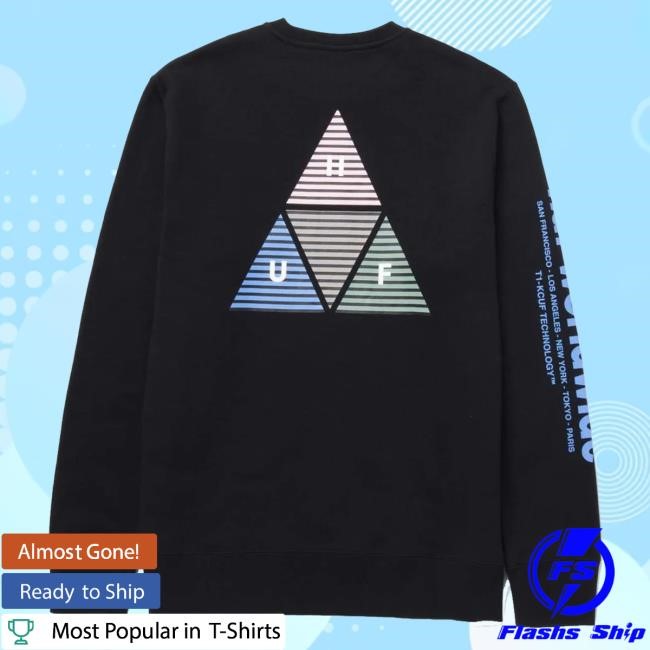 Capitan Siroco Merch Huf Triple Triangle Black Men's Hooded Sweatshirt