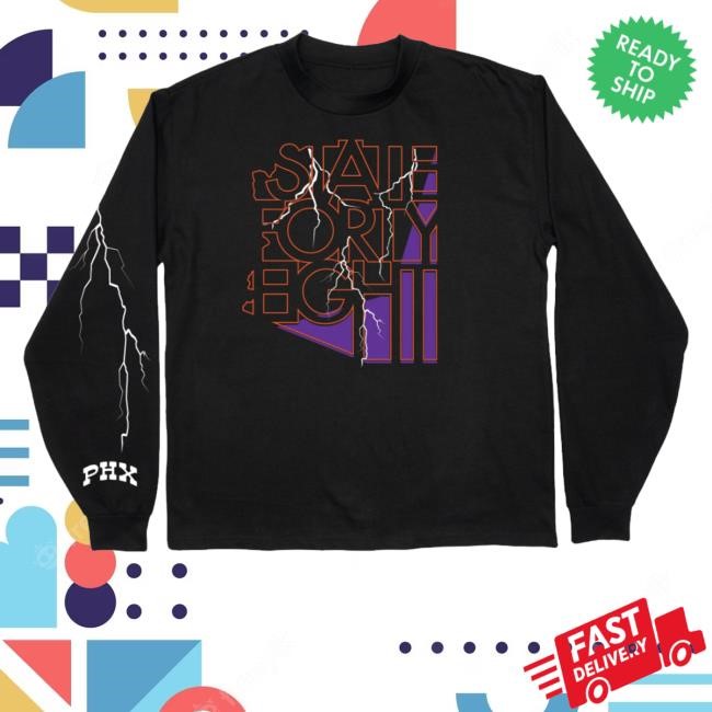 State Forty Eight Merch Shop Phx Lightning Black T Shirt