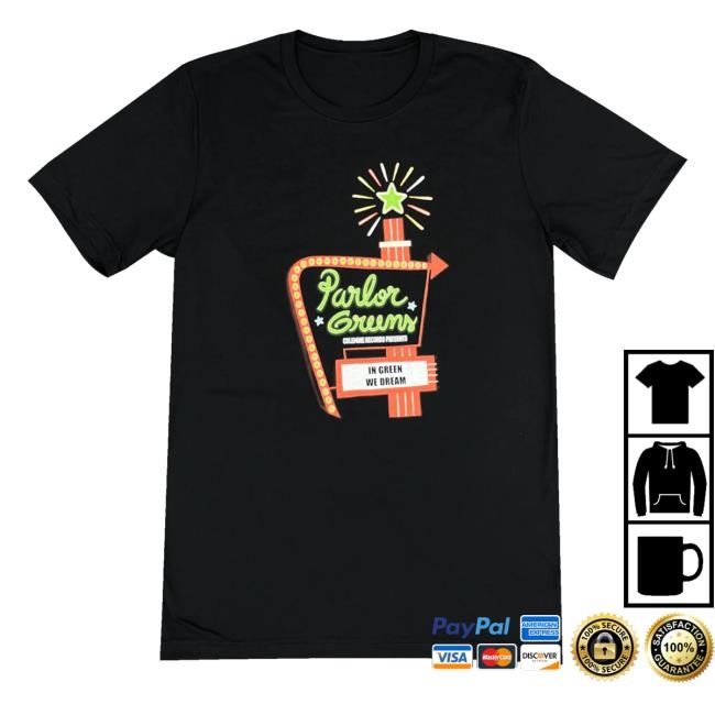 Hello Merch Parlor Greens Neon Sign Triblend Hoodie