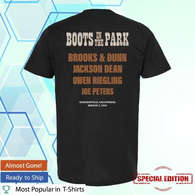 Official Boots In The Park Merch Shop Store 3.7 Bakersfield Shirts