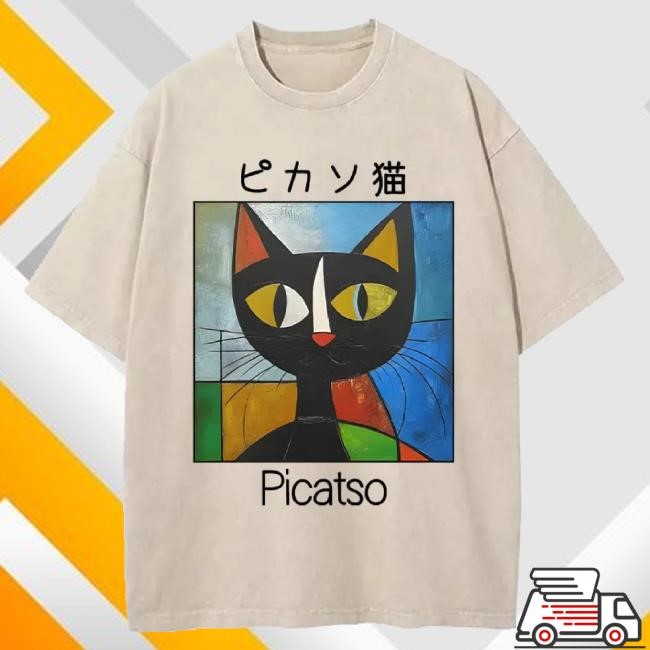Official Tokyo-Tiger Merch Tokyo-Tiger Funny Picasso Cat Washed Long Sleeve T Shirt