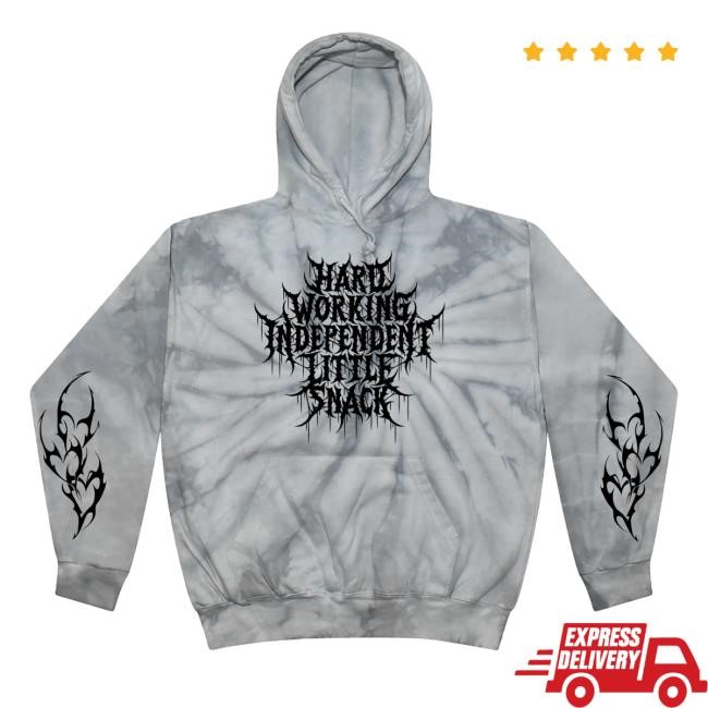 A Good Cult Merch Shop Store Official Hard-Working Independent Little Snack Tie Dye Hoodie Sweatshirt