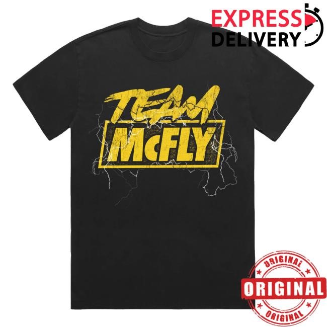 Mcfly Merch Shop Store Team Mcfly Black Long Sleeve Shirt