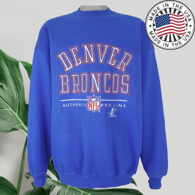 Official Vintage Club Clothing Denver Broncos Sweatshirts 1990S X-Large