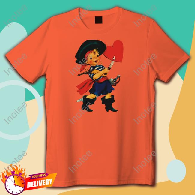 Cherry Sorbet Pirate Valentine Baby Tee Shirt