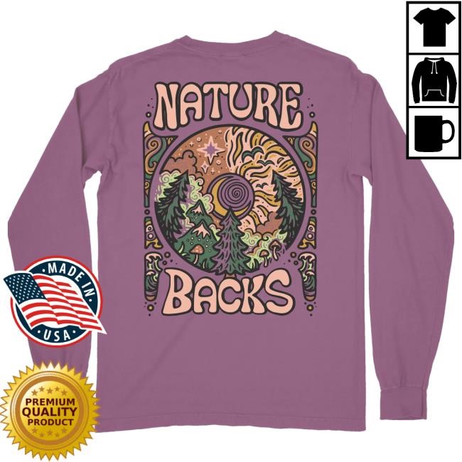 Nature Backs Merch Illuminate Long Sleeve (Berry) Crewneck Sweatshirt
