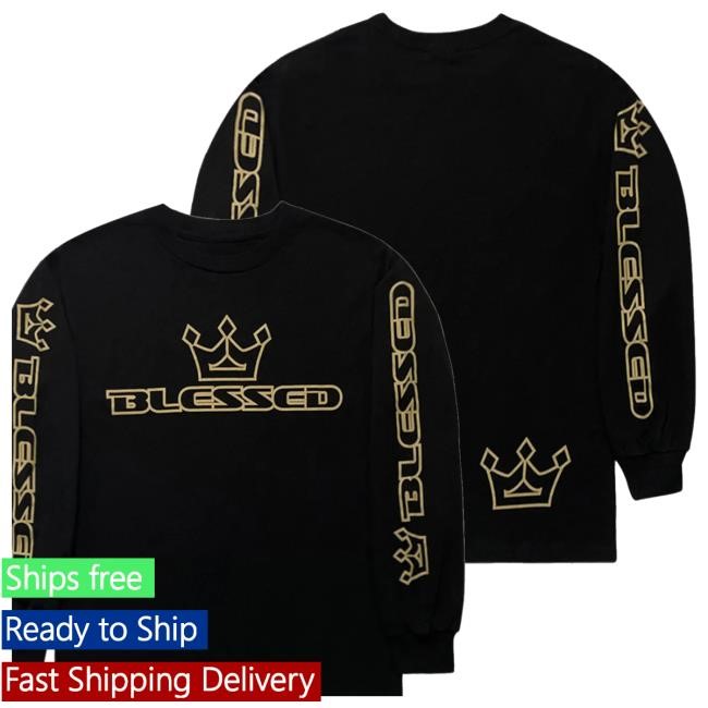 Trending Blessed In Hi Merch Store Blessed Classic Logo Long Sleeve Crewneck Sweatshirt