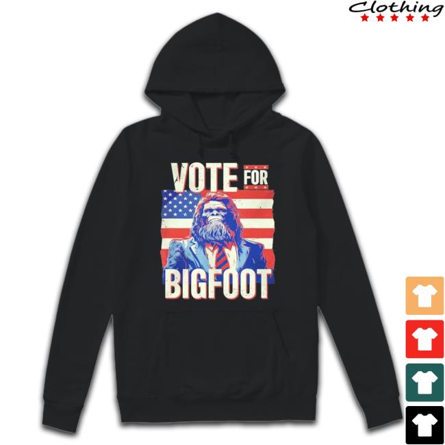 Vote For Bigfoot American Flag Tee
