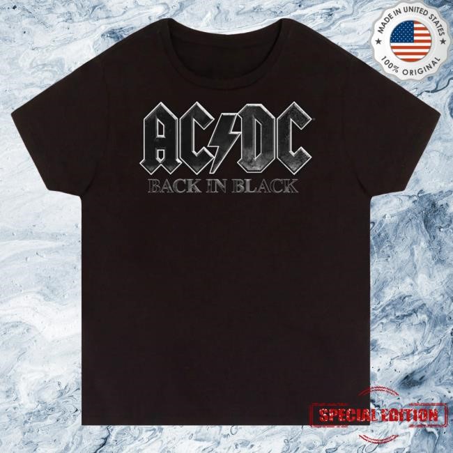 Ac Dc Merch Back In Black Pwr Up Tour Hoodie