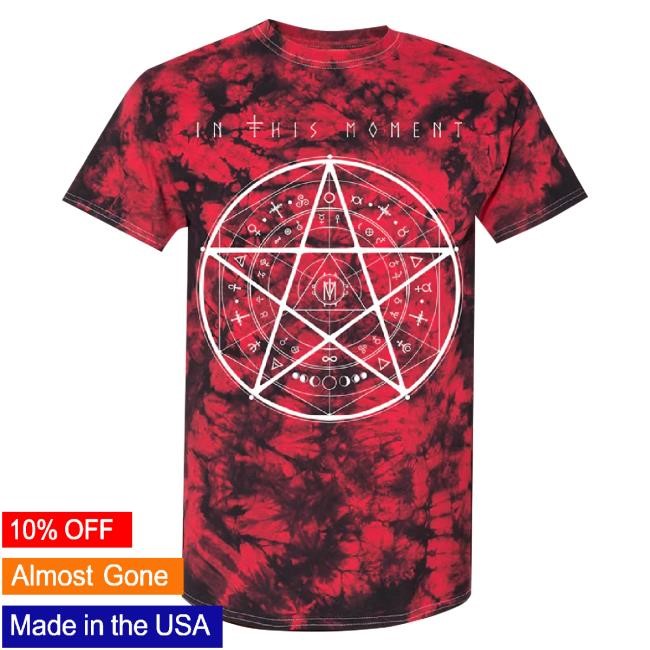 In This Moment Official Merch Tie Dye Pentagram Shirts