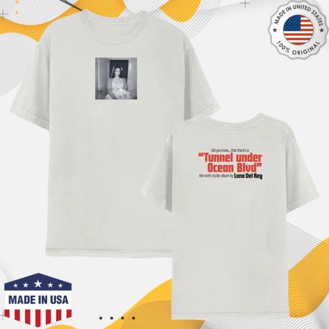 Official Spotify Capsule Store Merch Lana Del Rey Did You Know There’S A Tunnel Under Ocean Blvd Natural Photo Hot Shirt SpotifyCapsuleStore LanaDelRey Shop